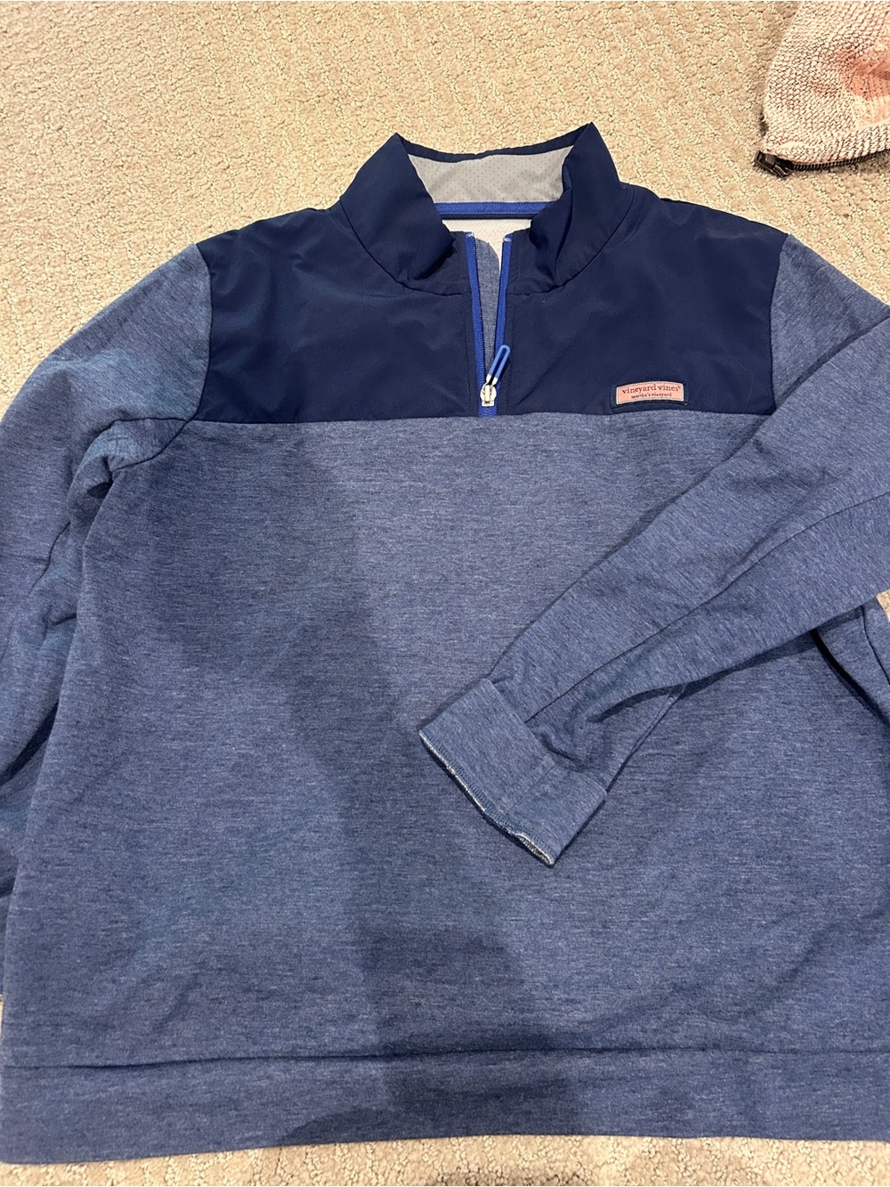Women's Quarter-Zip Pullover Sweater - Blue